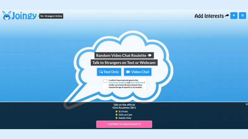 Joingy is a leading random video call website for instant, anonymous chats with strangers worldwide.