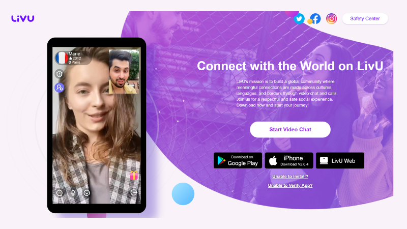 LivU is a chat-first live video platform focused on real conversations.