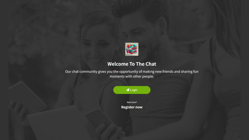 When you visit the website, you’ll see the login entry.