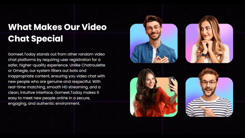 GoMeet Today lets you instantly connect with real people worldwide.