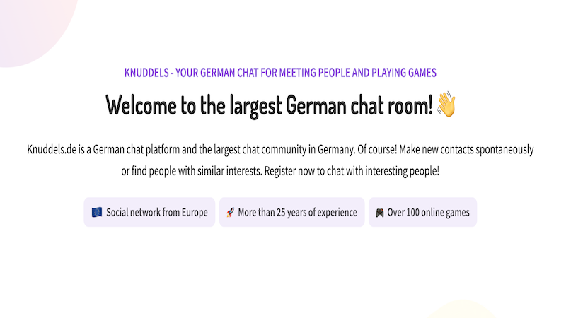 knuddels-German chat room