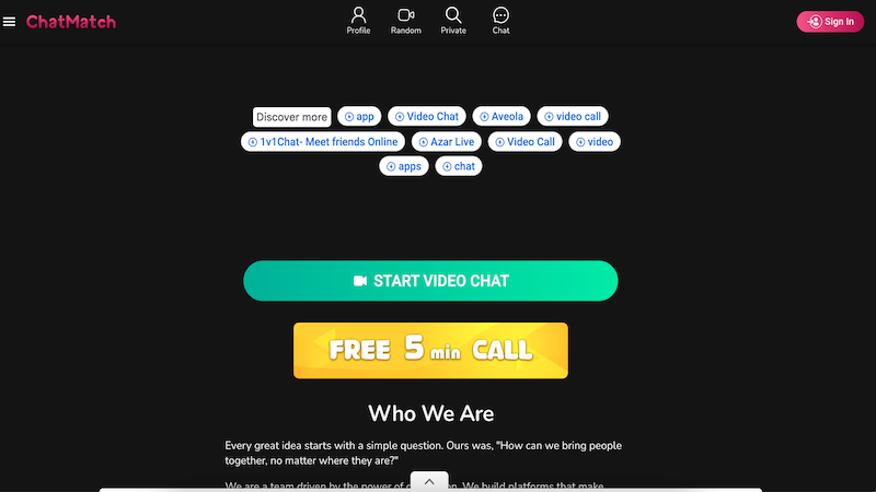 first look at chatmatch